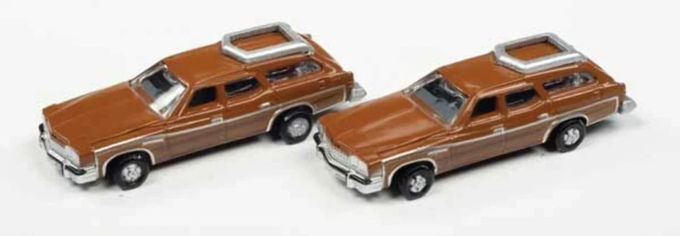 Paquete de 2 mini-metales 50431-1975 Buick Estate vagón marrón - tren escala 1:160 N nuevo Foto 2 de 2