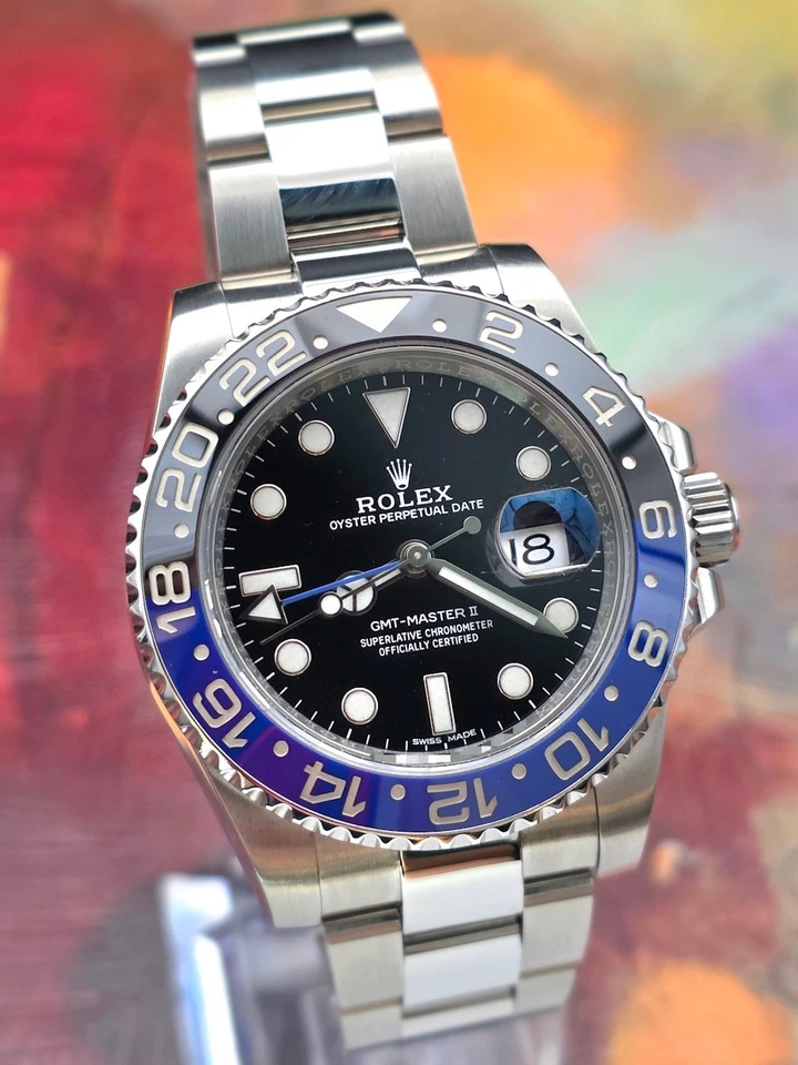EXCELLENT 2019 ROLEX GMT MASTER II 116710BLNR BATMAN BOX & PAPERS 40MM ATM WATCH - Image 4 of 4