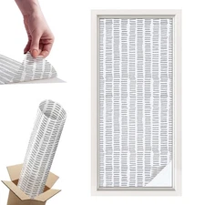 Frosted Window Film Self Adhesive Privacy Minimalist Lines Abstraction