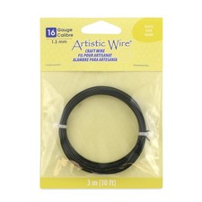 16 Gauge Tarnish Resistant Colored Copper Craft Wire Black Beading 10 Feet