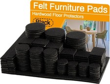 182PCS Felt Furniture Pads - Chair Leg Floor Protectors Hardwood Seven Sizes
