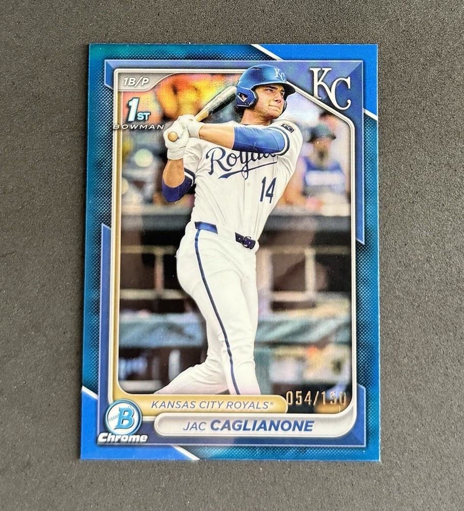2024 Bowman Chrome Draft Jac Caglianone #BDC-8 TRUE Blue 1st Refractor /150