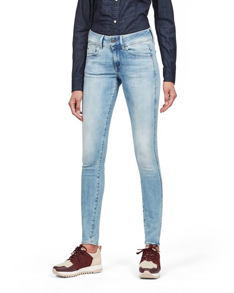 G-Star, Damen, Jeans, Skinny, Lynn Zip-Pkt Mid Skinny Wmn,Hellblau, W26 L32-image