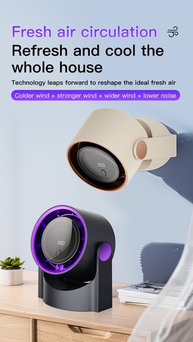 Ventilador de refrigeración sin aspas USB recargable de alta velocidad pantalla de escritorio silenciosa portátil - Imagen 16 de 28