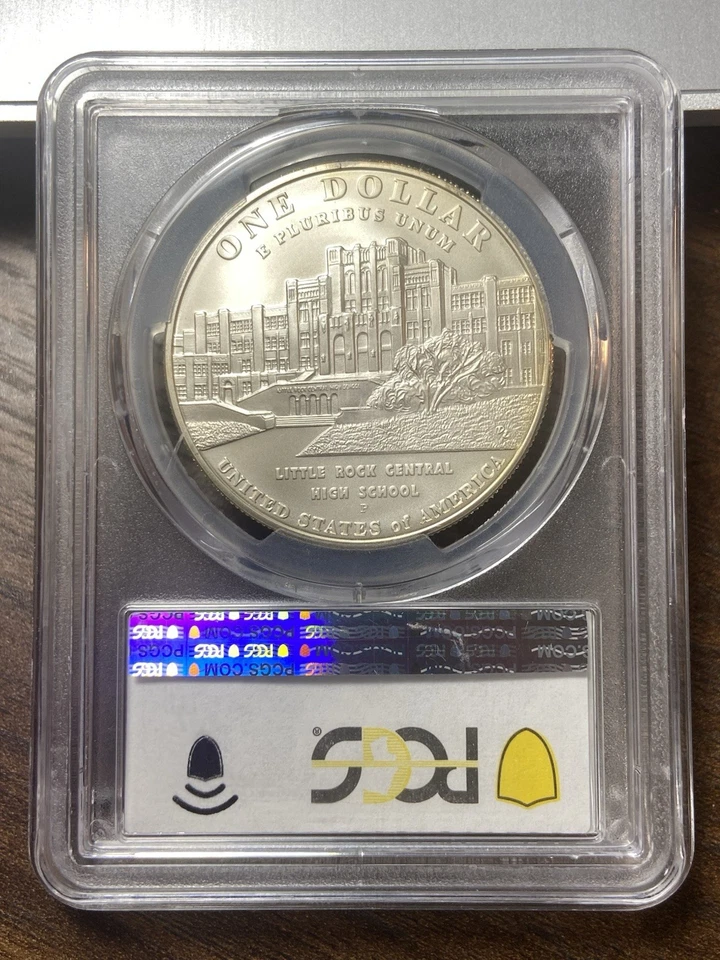 2007 P__TONED__MS 68__ Desegregation Commemorative Dollar__Silver, PCGS - Image 3 of 3