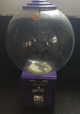 Purple Candy 25 Cents Northwestern Super Globe Vending Machine Rare Vintage