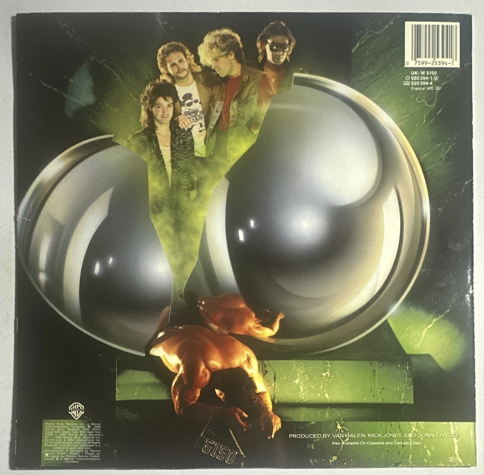 Van Halen – 5150 12" Vinyl Album LP 1986 VG+ / EX Condition - Image 3 of 4