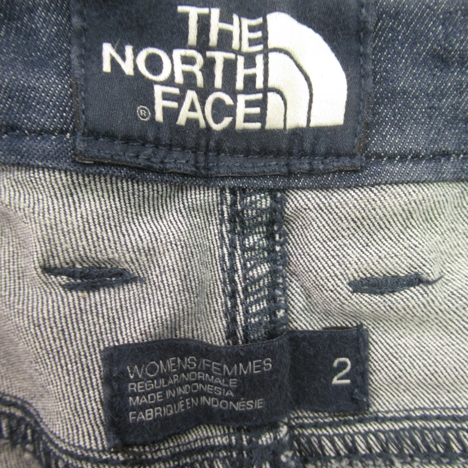 Pantalones de mezclilla North Face para mujer 2 bolsillos azul firma pierna recta Foto 3 de 4