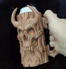 Tree Demon Skull Koozie | Soporte único para bebidas de Halloween para latas de 12 oz y 0,5 L