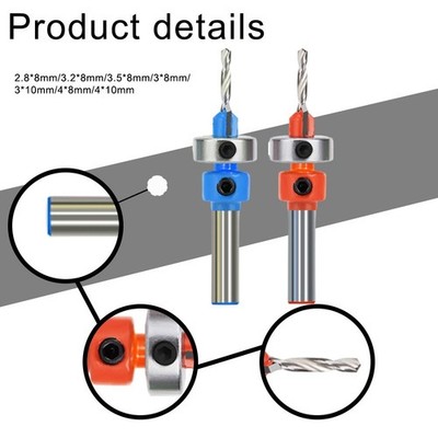 Woodworking Depth Control Drill Bit with Efficient Chip Removal Groove
