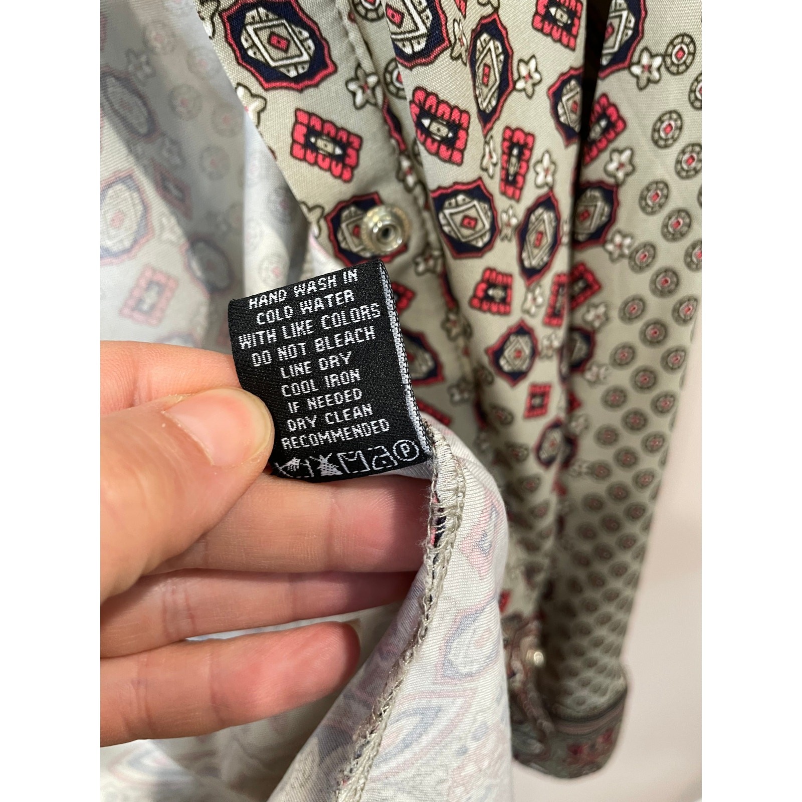 VERTIGO Snap Front Blouse Medium - image 5