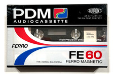 PDM FE 60 Ferro   audio cassette blank tape sealed Made in Switzerland Type I