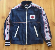 Vtg Wiman Diamond Tools USA Spellout Zip Up Jacket Size M Made In USA