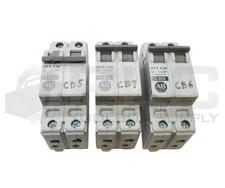 LOT OF 3 ALLEN BRADLEY 1492-CB2G050 /B CIRCUIT BREAKER 5A 1-1/2HP