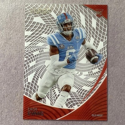 Zach Evans Clear Vision Rookie 2023 Chronicles Draft Picks Card Ole Miss Rebels