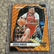 Jordan Hawkins 2024-25 Panini Prizm Orange Wave 32/60 New Orleans Pelicans-NBA