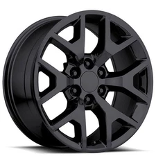 20x9" GMC Sierra Wheels FR 44 Gloss Black OEM Replica Rims (S04)
