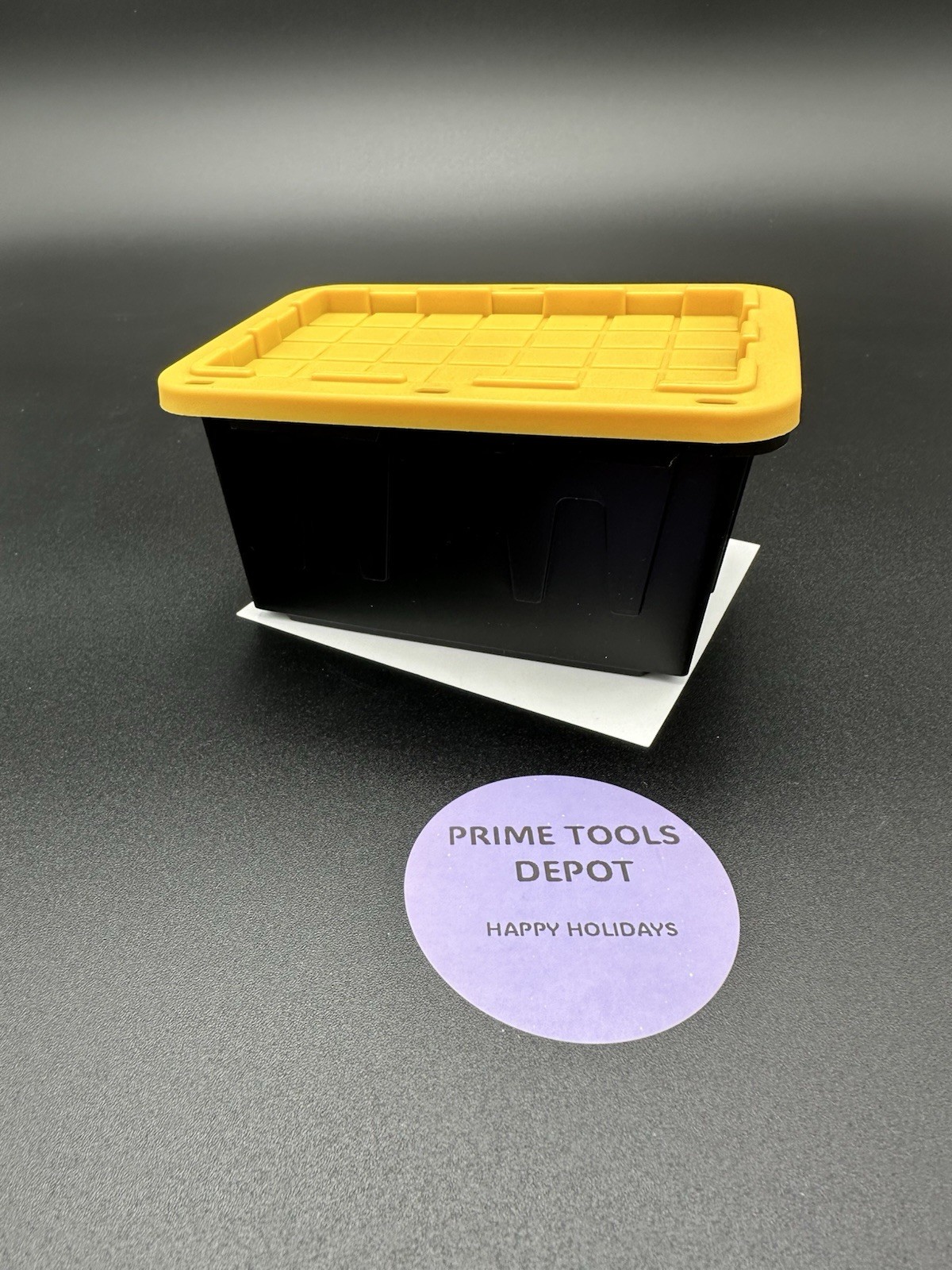 Teeny Commander MINI Black Stackable Tote 0.38QRT with Standard Snap Lid