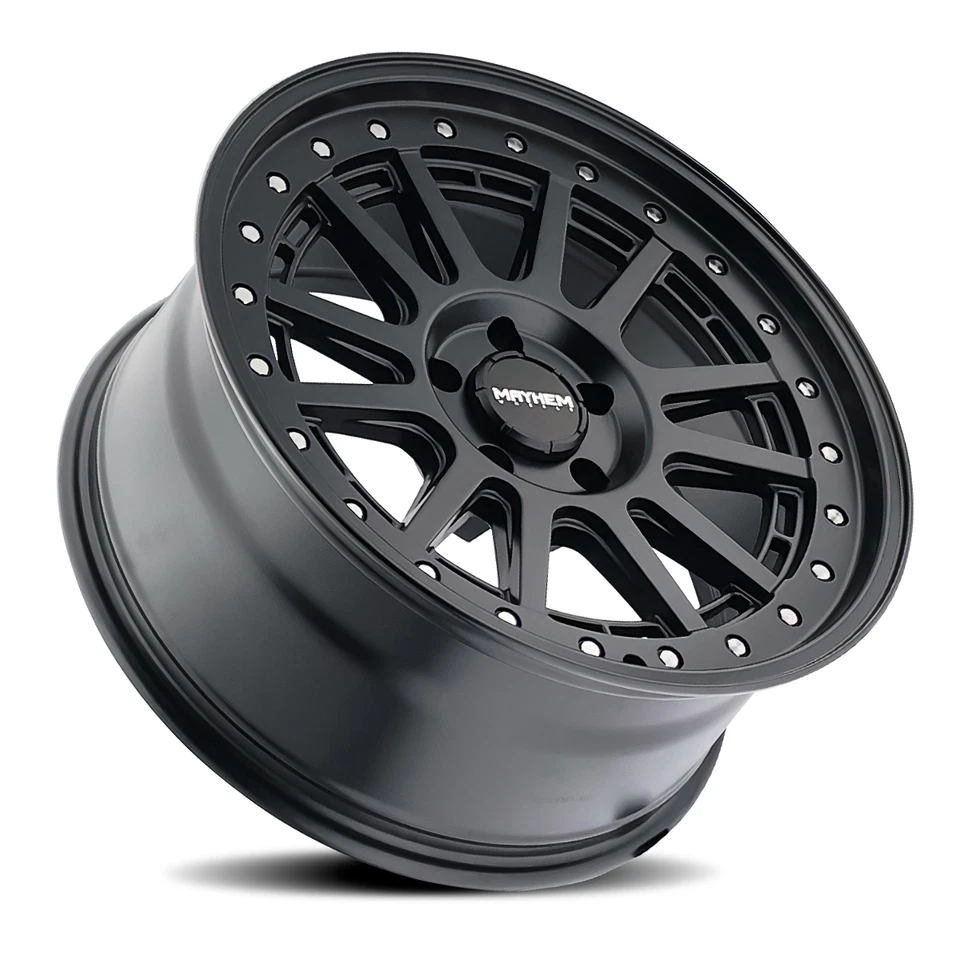 Llanta Mayhem Compass 20x9 negra mate de 20" 5x5,5 de 0 mm para camioneta Dodge Ram Foto 2 de 4