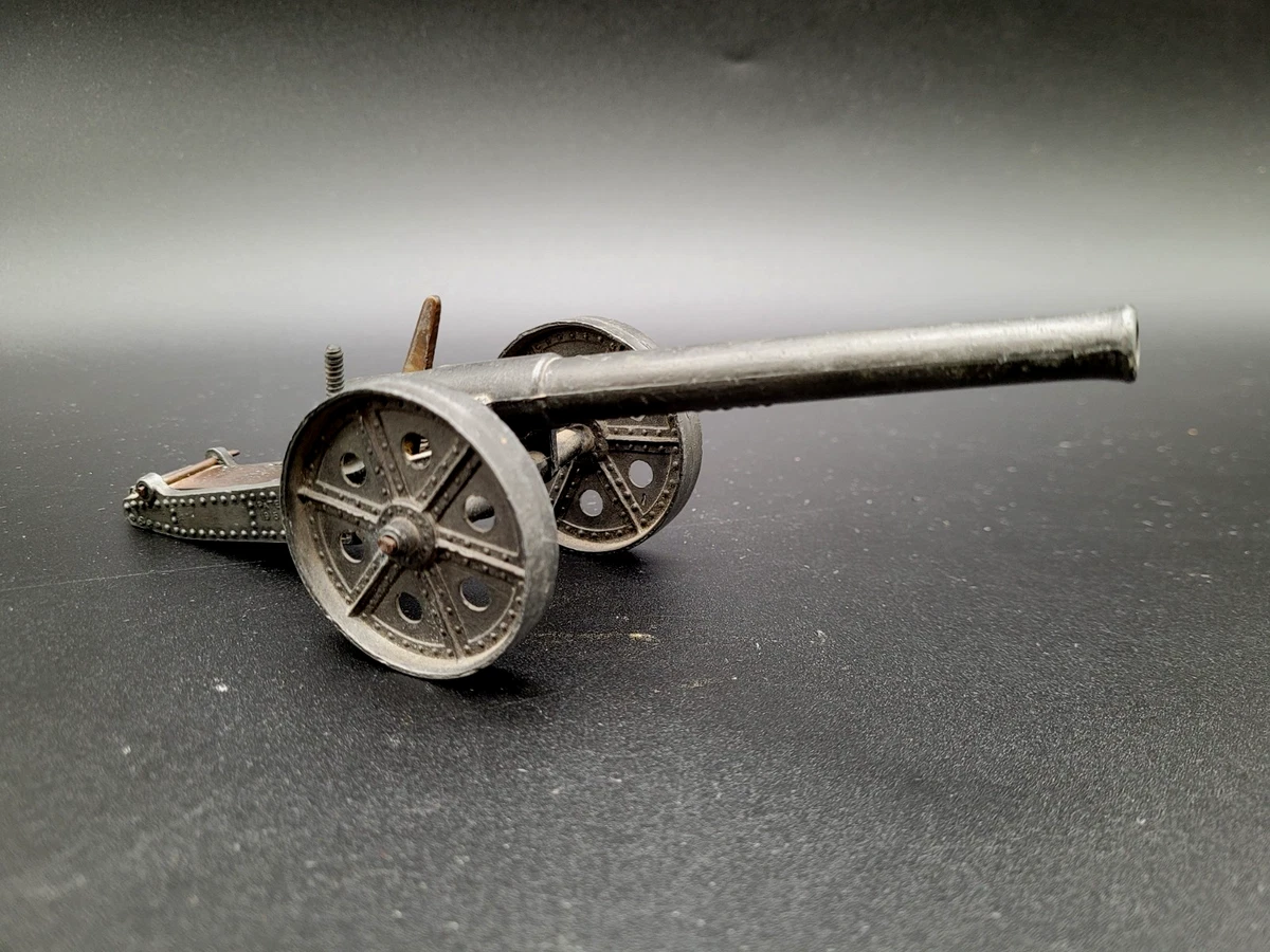 Antique 1915 Cast Iron - World War I - England - Toy Military Cannon - Rd 388707