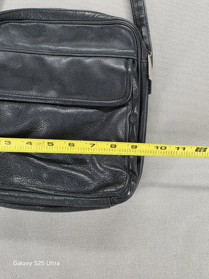 Bandolera Wilsons Cuero Negra Y2K Retro Boho Minimalista Foto 3 de 4