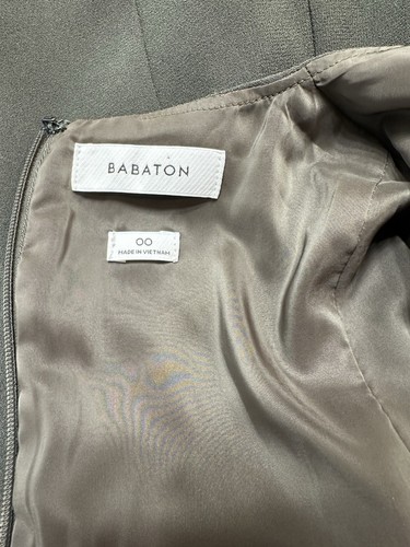 Aritzia Babaton Exalt Olive Green Midi Dress Size 00 Sheath Slit Career - Picture 4 of 6