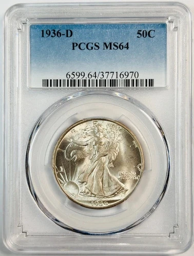 1936 D Walking Liberty Half Dollar PCGS MS-64
