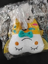 Tooth Fairy Pillow with Pocket for Girls Shiny Wings Bag Yellow