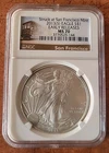 2013 AMERICAN SILVER EAGLE $1 NGC MS-70 STRUCK AT SAN FRANCISCO EDITION!!!