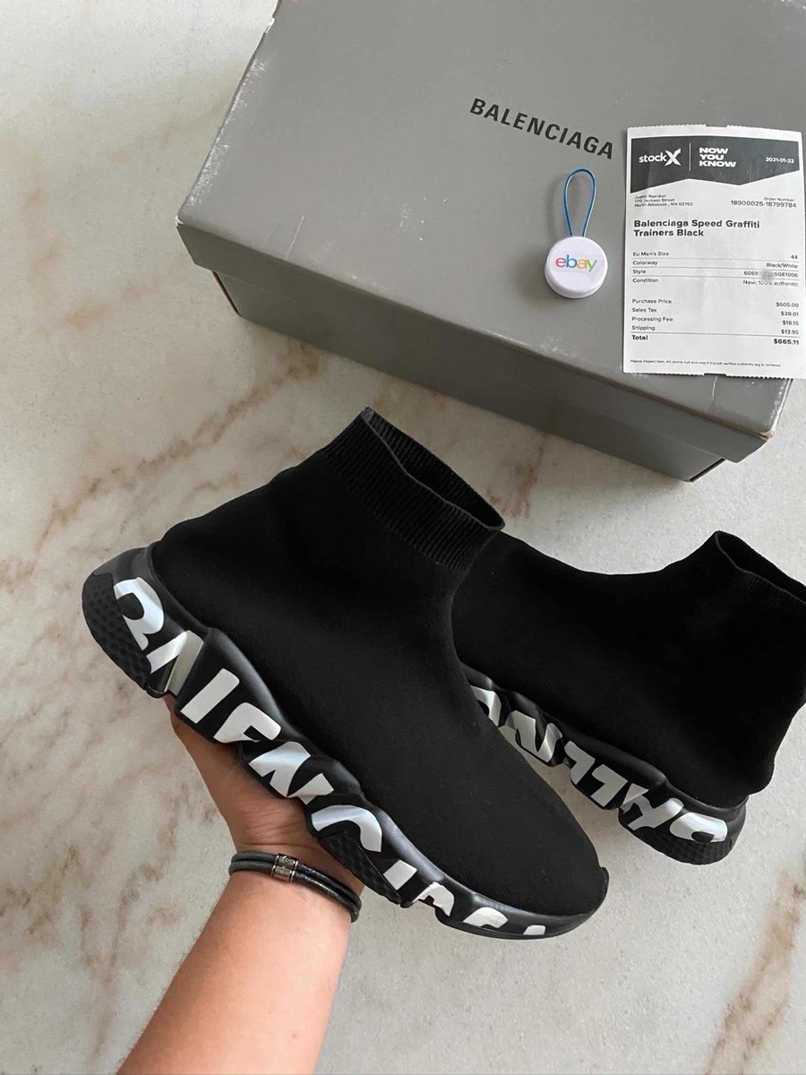 Balenciaga Speed Trainer Graffiti Black Size 11 | eBay