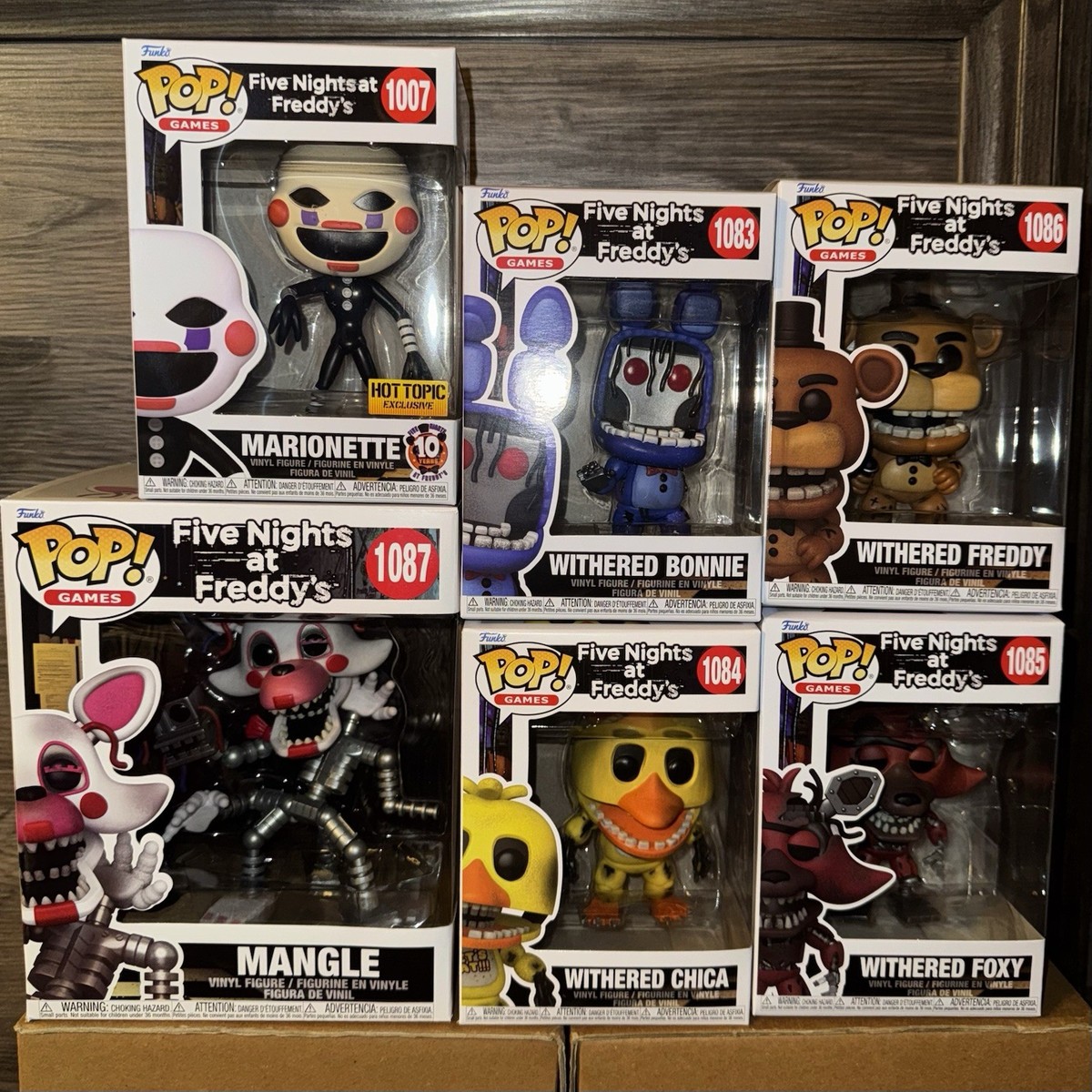 Five Nights at Freddy's Withered Exclusive Funko Pop Lot