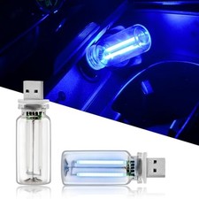 2PCS USB Lights for Car, Touch Adjustment Lights, Plug in USB Clear Glass Blue