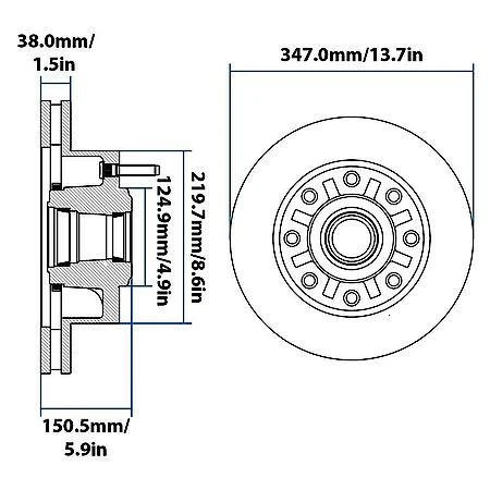 Rotor de freno Carquest Wearever YH200397: Ford F-250/350 05-07 Foto 3 de 4