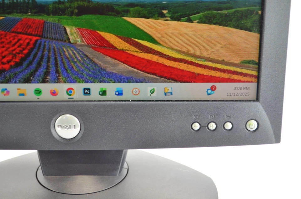 Vintage Dell 15" Monitor Black 1504FP LCD 1024 x 768 DVI VGA Grade A- - Image 2 of 4