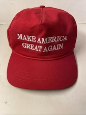 Cali-Fame MAGA Hat Make America Great Again Red Cap USA Made 2016 Campaign Era