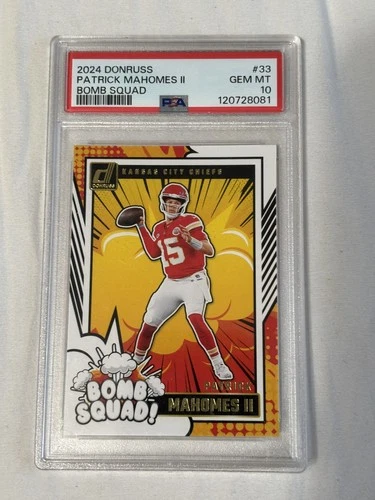 2024 Panini Donruss - Patrick Mahomes II - Bomb Squad #33 PSA 10 GEM MINT