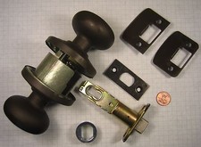 SCHLAGE FA10-ANDOVER PASSAGE LATCH, OIL-RUBBED BRONZE FINISH, 2-3/8"  2-3/4"
