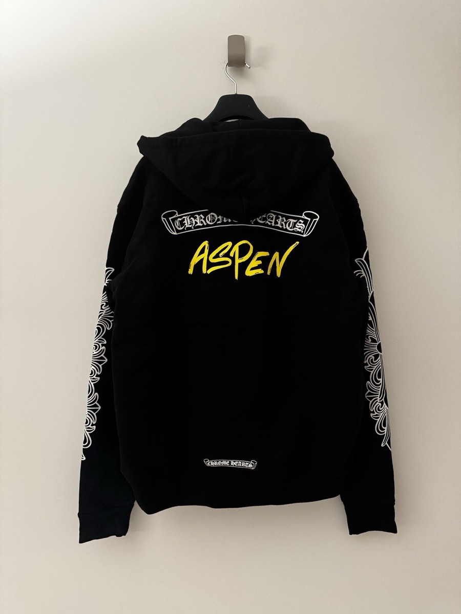 パーカー・フーディ Chrome Hearts Aspen Excluisve Zip Up Hoodie Black CHROME HEARTS ASPEN EXCLUSIVE HEAVY WEIGHT HOOD ZIP UP BLACK