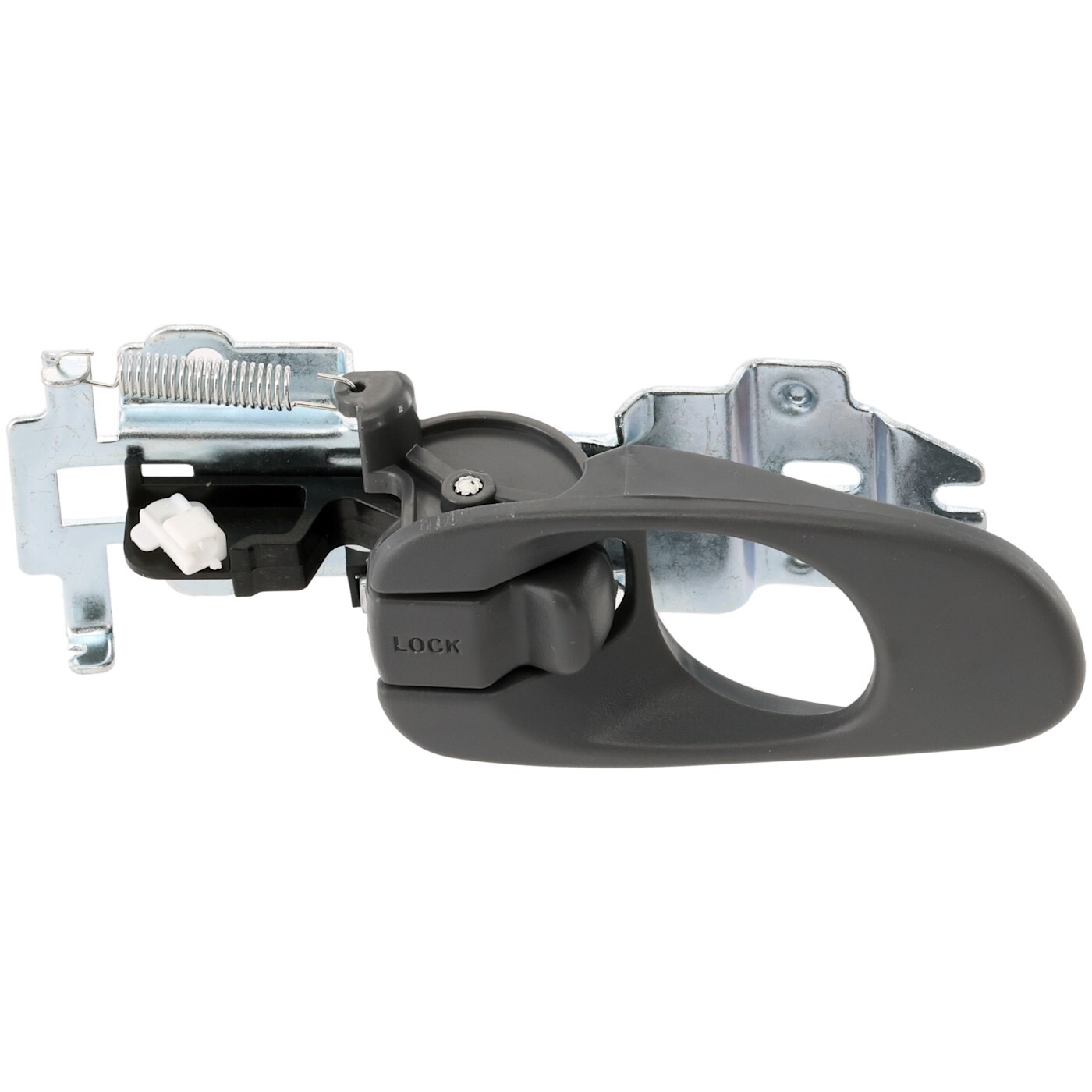 Ручка внутренней двери Kia Sephia 98-2001 годов выпуска, передняя, со стороны водителя, Серая Пластиковая