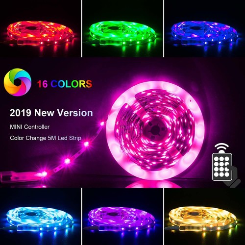 5M RGB LED WATERPROOF STRIP LIGHT SMD 5050 FOR HOME PARTY LIGHT KITCHEN GARDEN - Picture 4 of 17