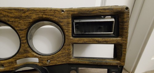 73-80 Chevy GMC Woodgrain AC tablero bisel camioneta pickup calibre grupo C10 C20 - Imagen 3 de 6