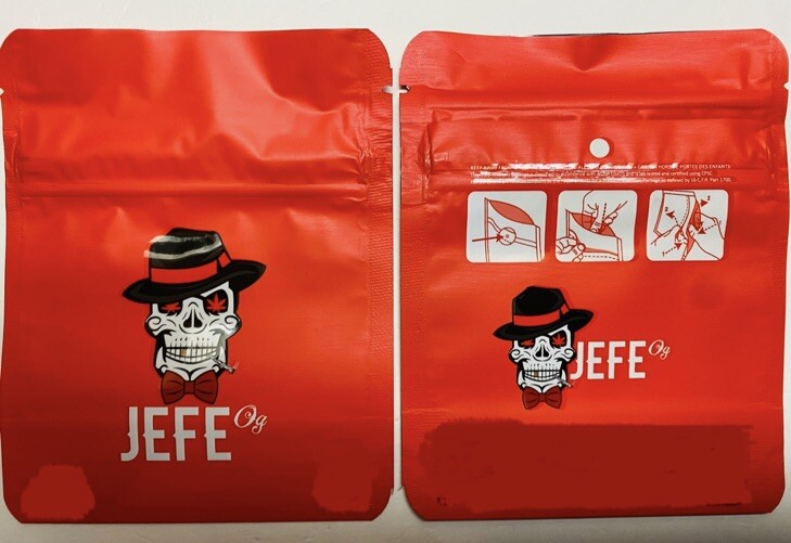 50 Pack Jeffe OG 3.5g Resealable Foil Zip Bags Fast US Shipping