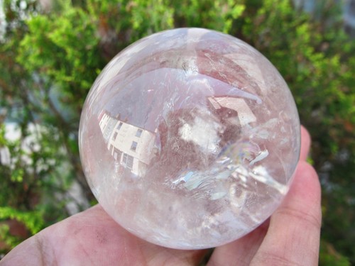 Kristallkugel Quarz klar poliert Scrying Rock Naturkugel Regenbogen 60 mm - Bild 9 von 24
