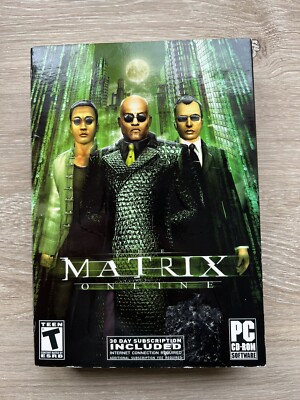 The Matrix Online PC Box with Inserts Manual Map Emotes Only