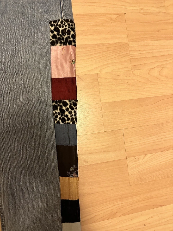 Винтажные женские джинсы Bella Dahl Levis 29x пэчворк прямые штанины джинсовая ткань укороченные - Изображение 4 из 4