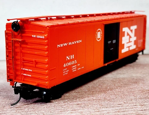 New Haven RR 50' Plug Door Boxcar 40605 E&C Shop 9002-4 Owner Built w/ Kadees HO - Picture 3 of 7
