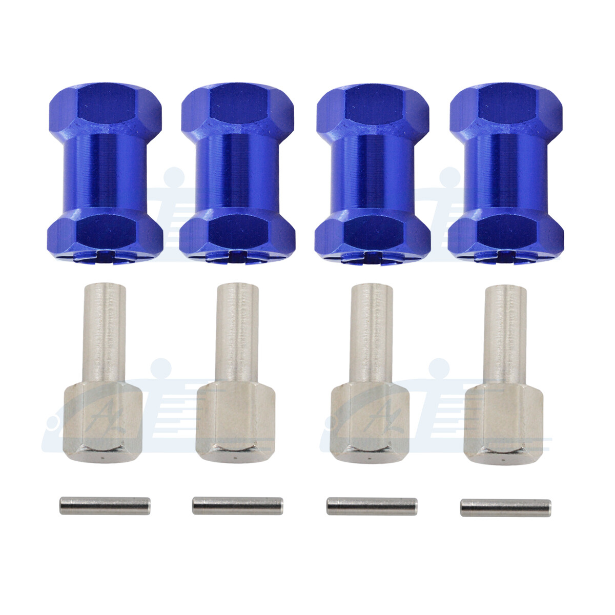 KEEDA Adattatori Ruota Da 12mm A 17mm Per Auto RC 1/10 – Mozzo Esagonale In Alluminio, Per Pneumatici 1/8 (Grigio) - 4
