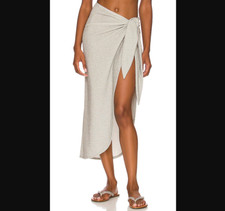 Good American NEW XS-Large Sizes 0-4 Silver Glitter Tie Sarong Beach Summer