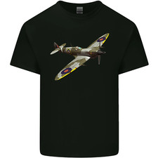 T-shirt top da uomo in cotone A Supermarine Spitfire Fying Solo