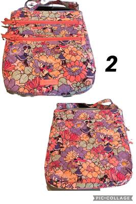 Disney Minnie Mouse Gartenparty dreifacher Reißverschluss Hipster Tasche von Vera Bradley